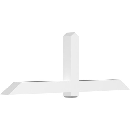 Ekena Millwork Eugene Architectural Grade PVC Gable Bracket, 96"W x 32"H x 6"D x 6"F, 8/12 Pitch GBP096X32X0606EUG00